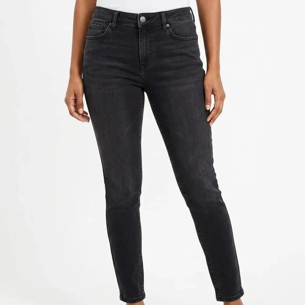 Loft Made And Loved Black Slim Stretch Jeans Women Size 12